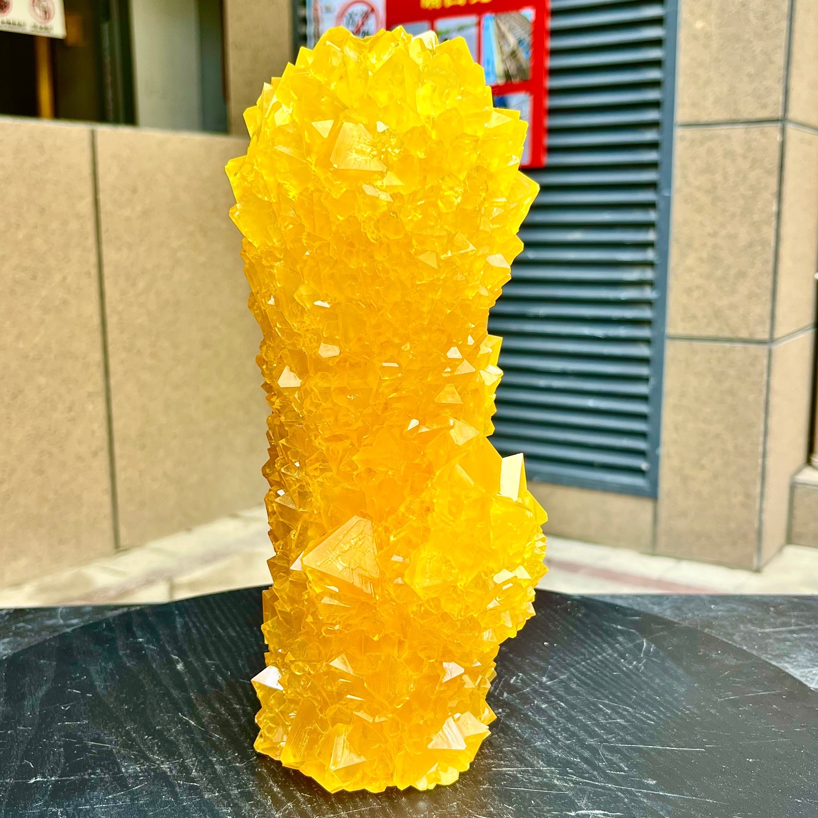 6.53LB Yellow Ghost Phantom Crystal Cluster Flower Raw Crystal Heal Quartz Decor