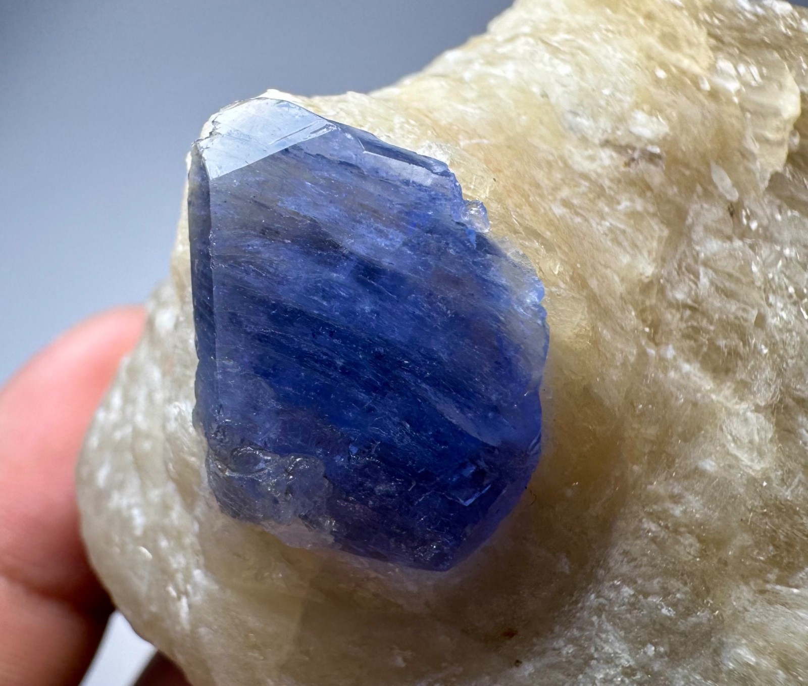 192 Gr Blue Hakmanite Crystal On Matrix From Badakhshan Afghanistan