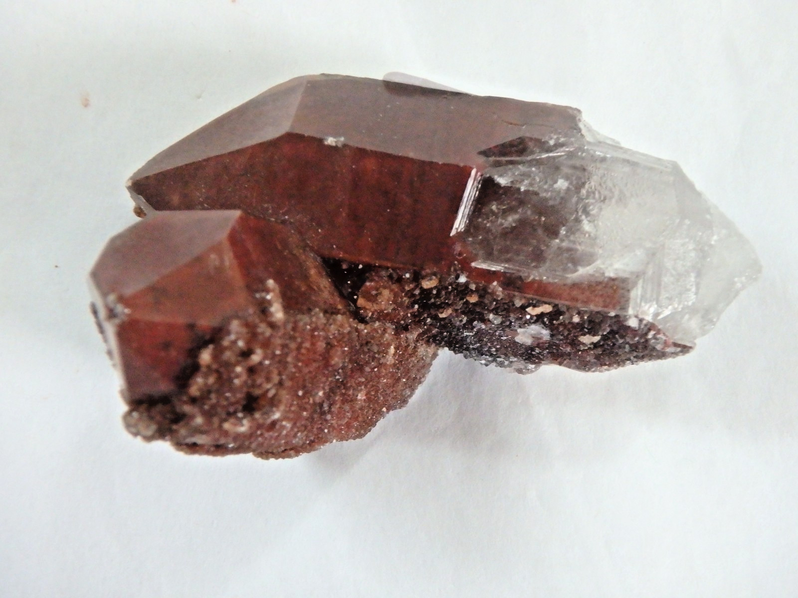 Crystal Red Hematite on Quartz $53 Morocco 54.7 grams key