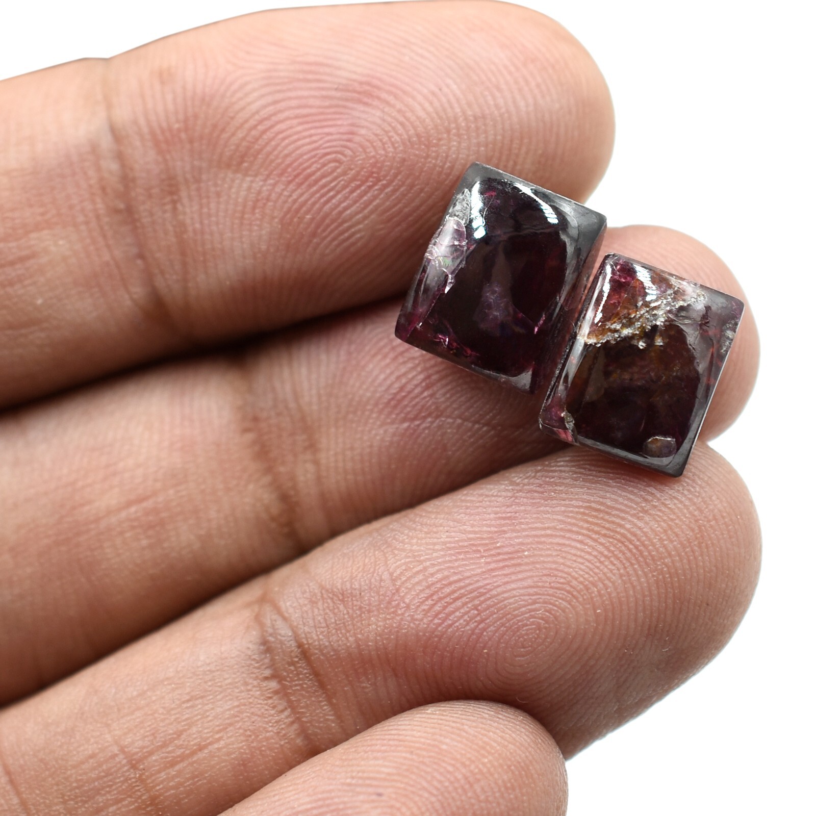 Natural Garnet January Birthstone Loose Gemstone For Jewelry Making Smooth Stone