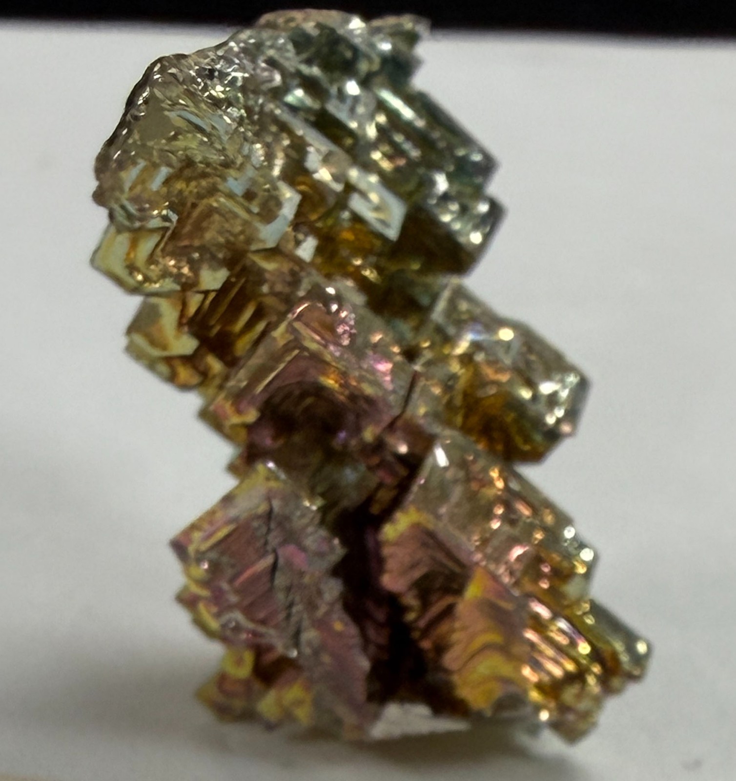 Rainbow Bismuth Crystal Self-Standing Step Cluster Grown in Germany 16.60g