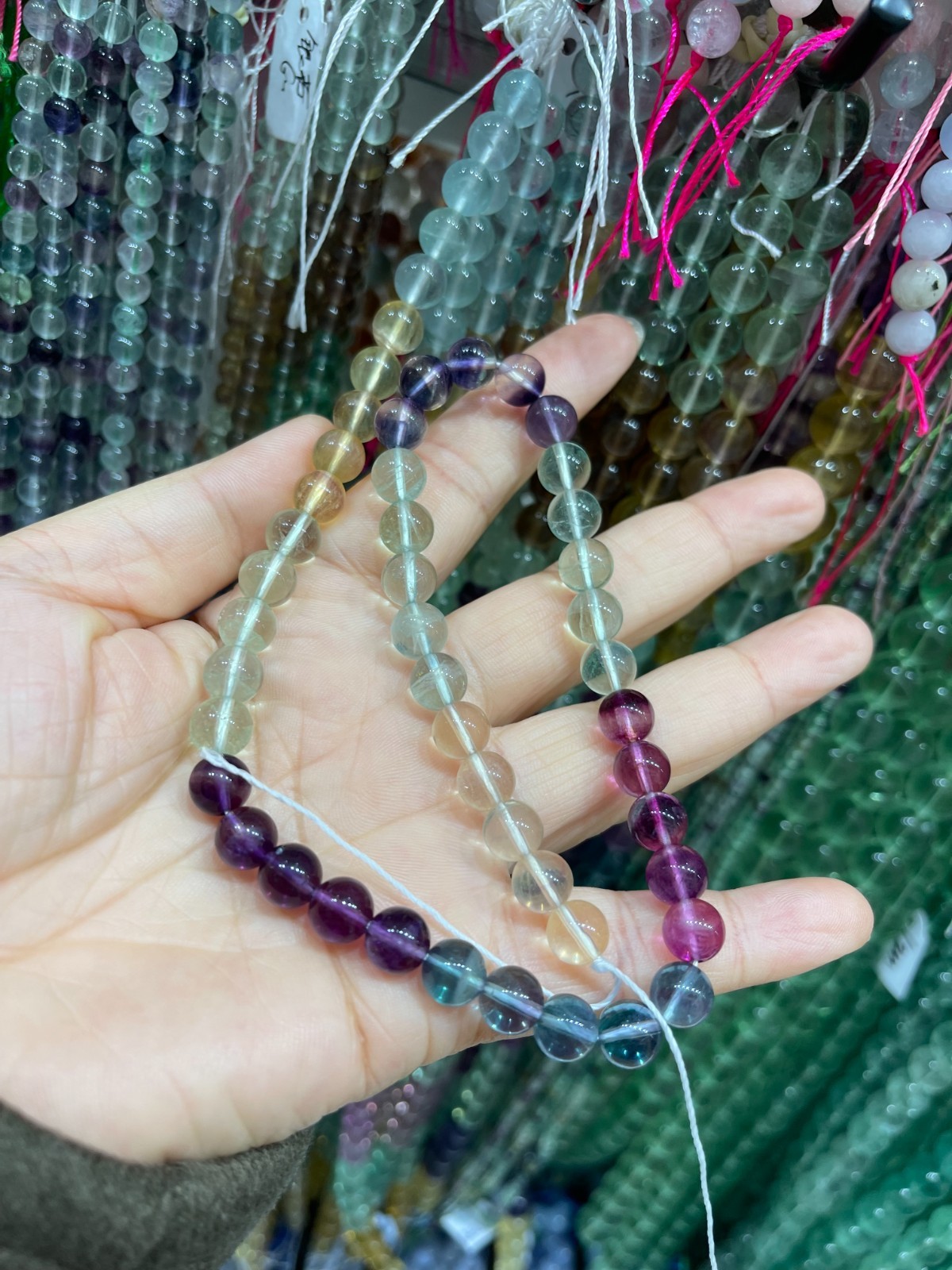 Natural Multicolor Fluorite About 50 PCS Beads Round Gemstone Loose Beads 9MM