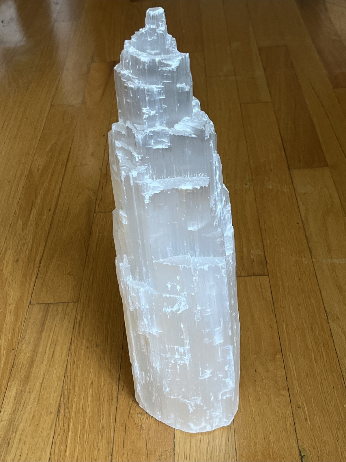 XL Selenite Crystal Tower Lamp 15″ – Base Only, No Light