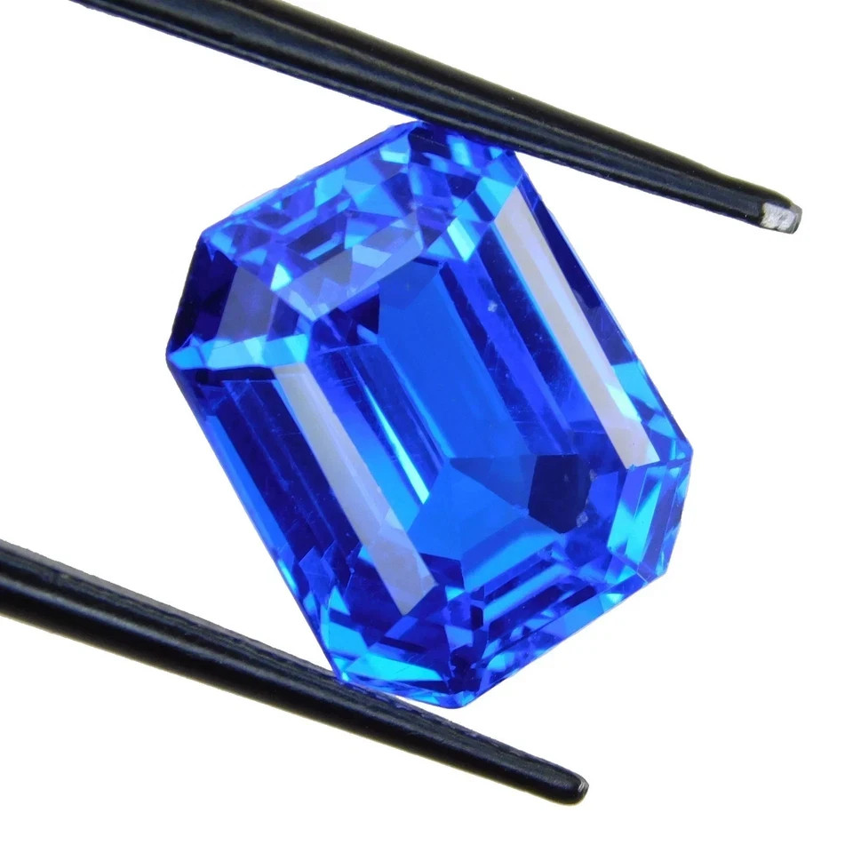 EGL Certified Natural 10 Ct+ Flawless Blue Sapphire Emerald Loose Gemstone