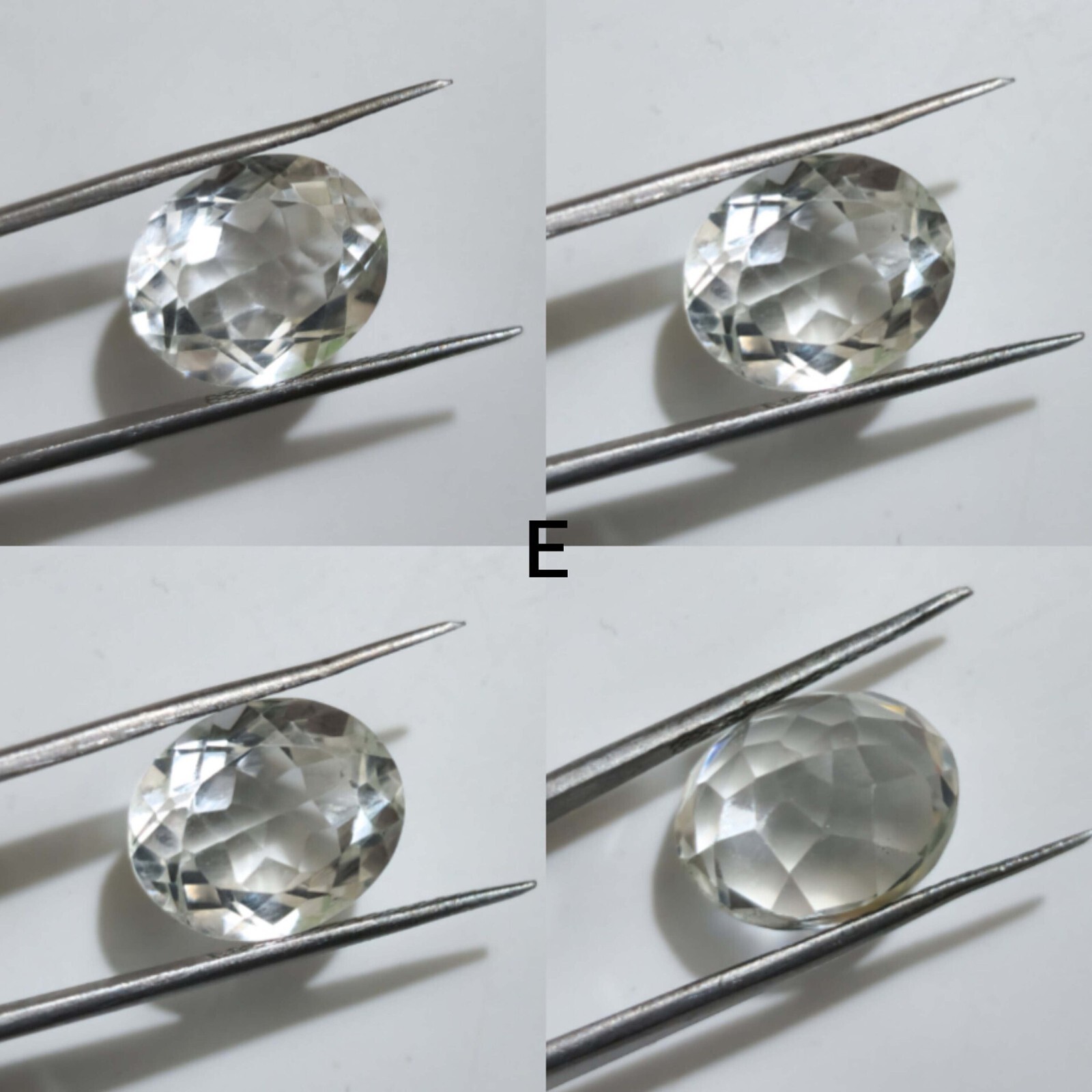 Unique White Clear Crystal Quartz Faceted Cut Loose Gemstone Jewelry For Making