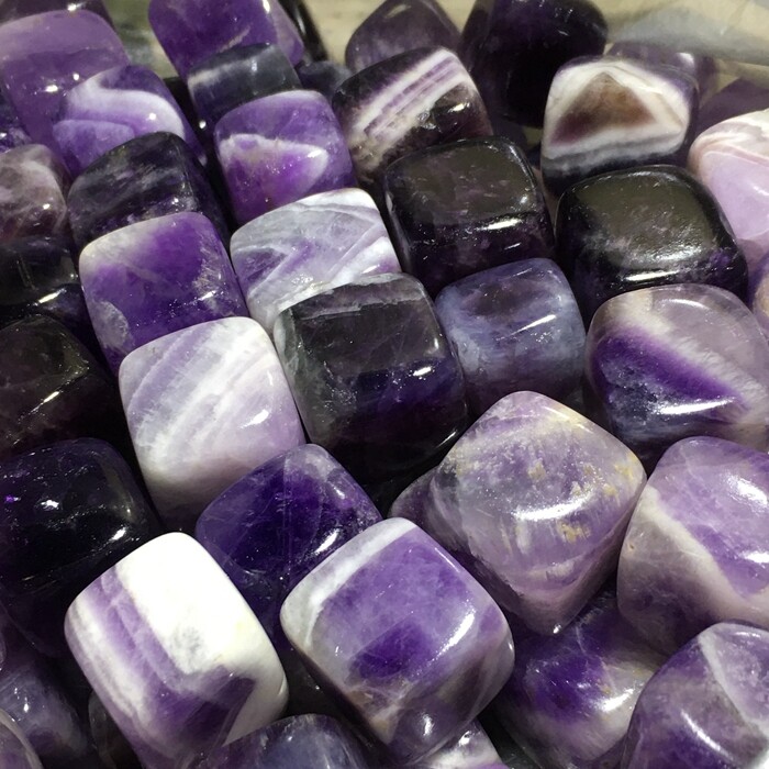 10pcs Dream Amethyst stone Square shape Stone decoration 10-13mm