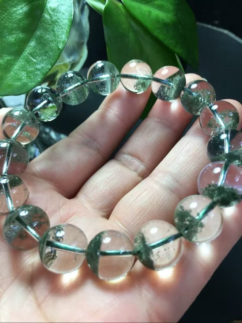 Natural Green Phantom Crystal Quartz Bracelet Adult Collectibles