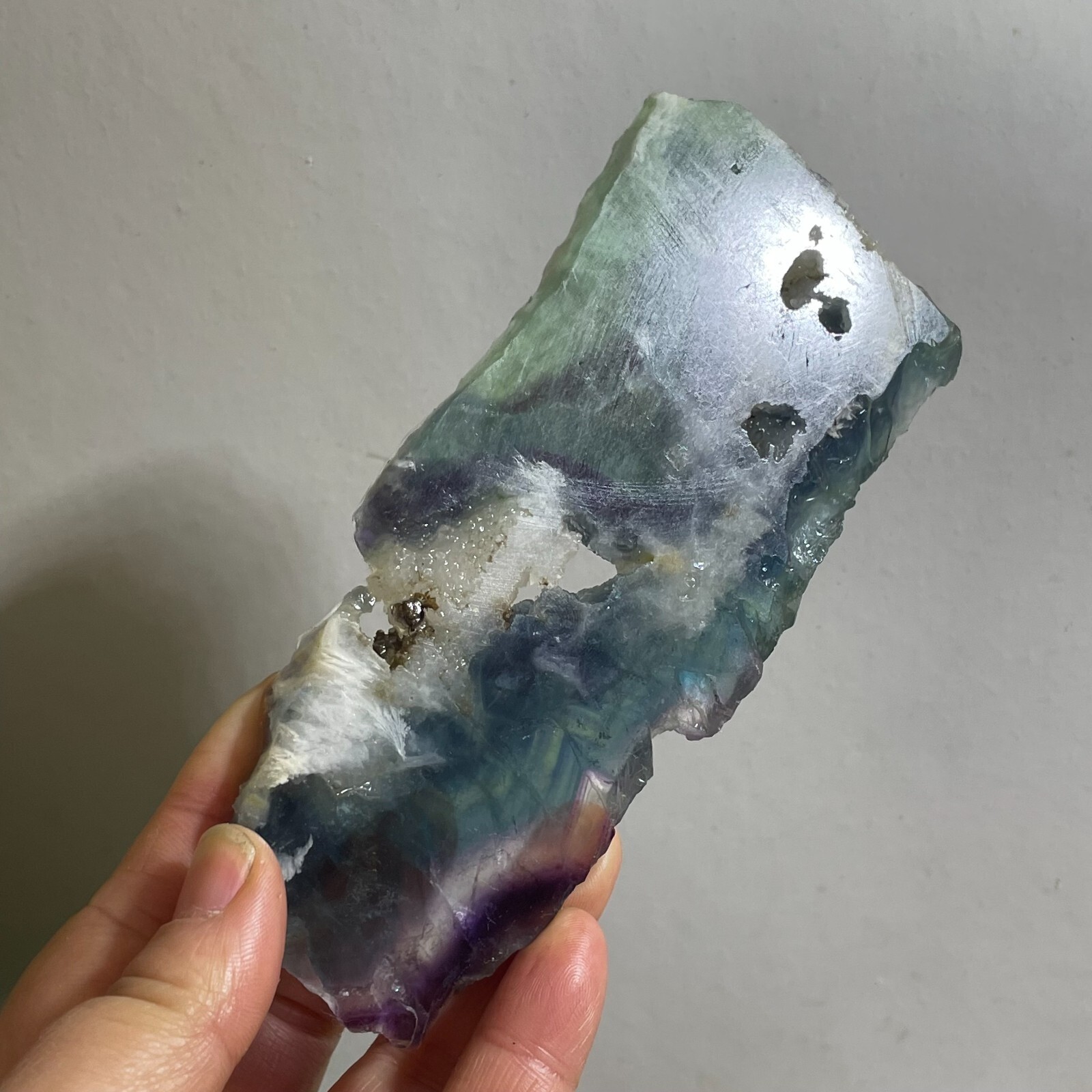 NATURAL color Cubic FLUORITE Quartz Crystal Cluster Mineral Specimen 164g h247