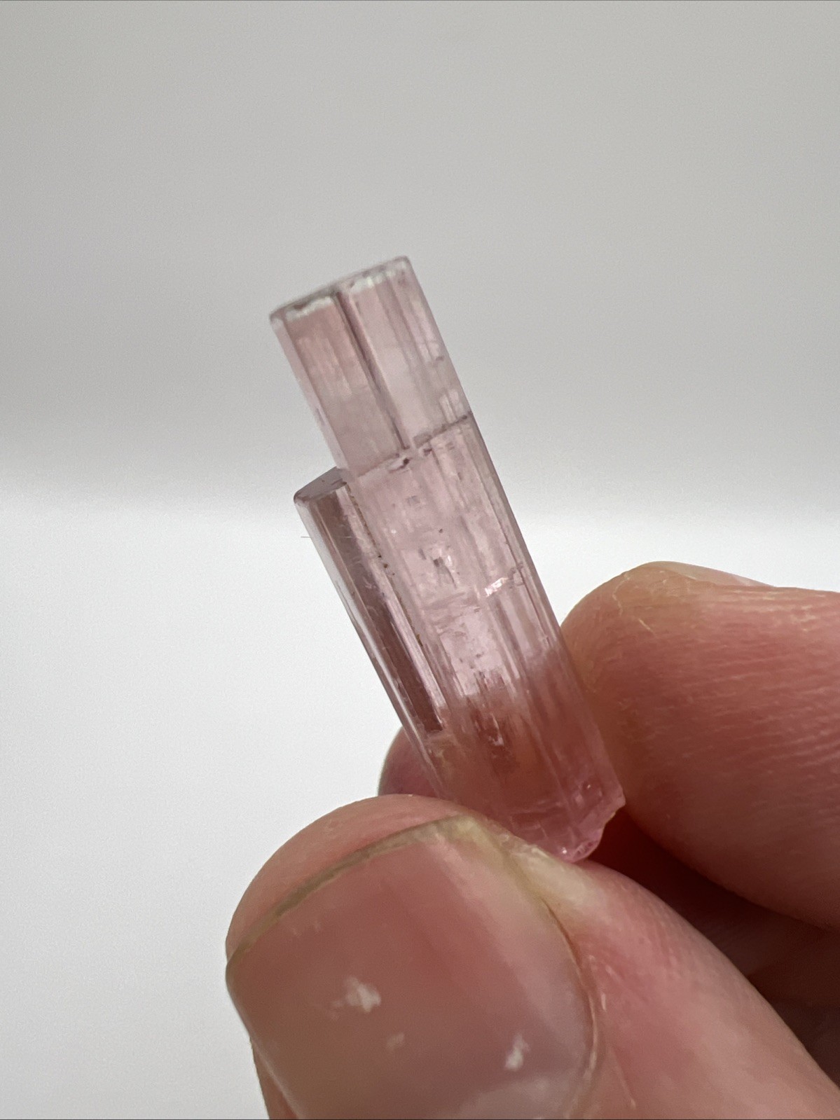Beautiful Blue Cap Pink Congo Tourmaline Jewelry Point – 3.25g – 10084