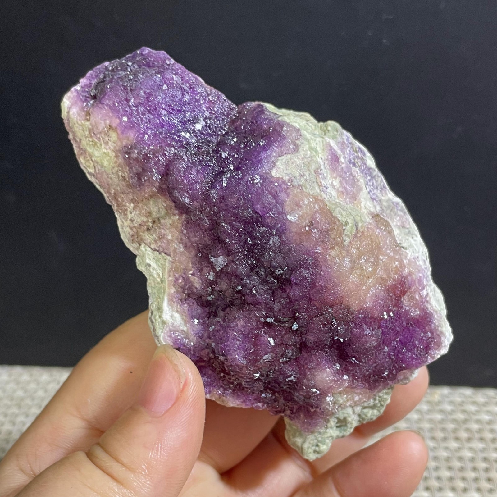 186g Deep Purple Fluorite Crystal Cluster Mineral Rough