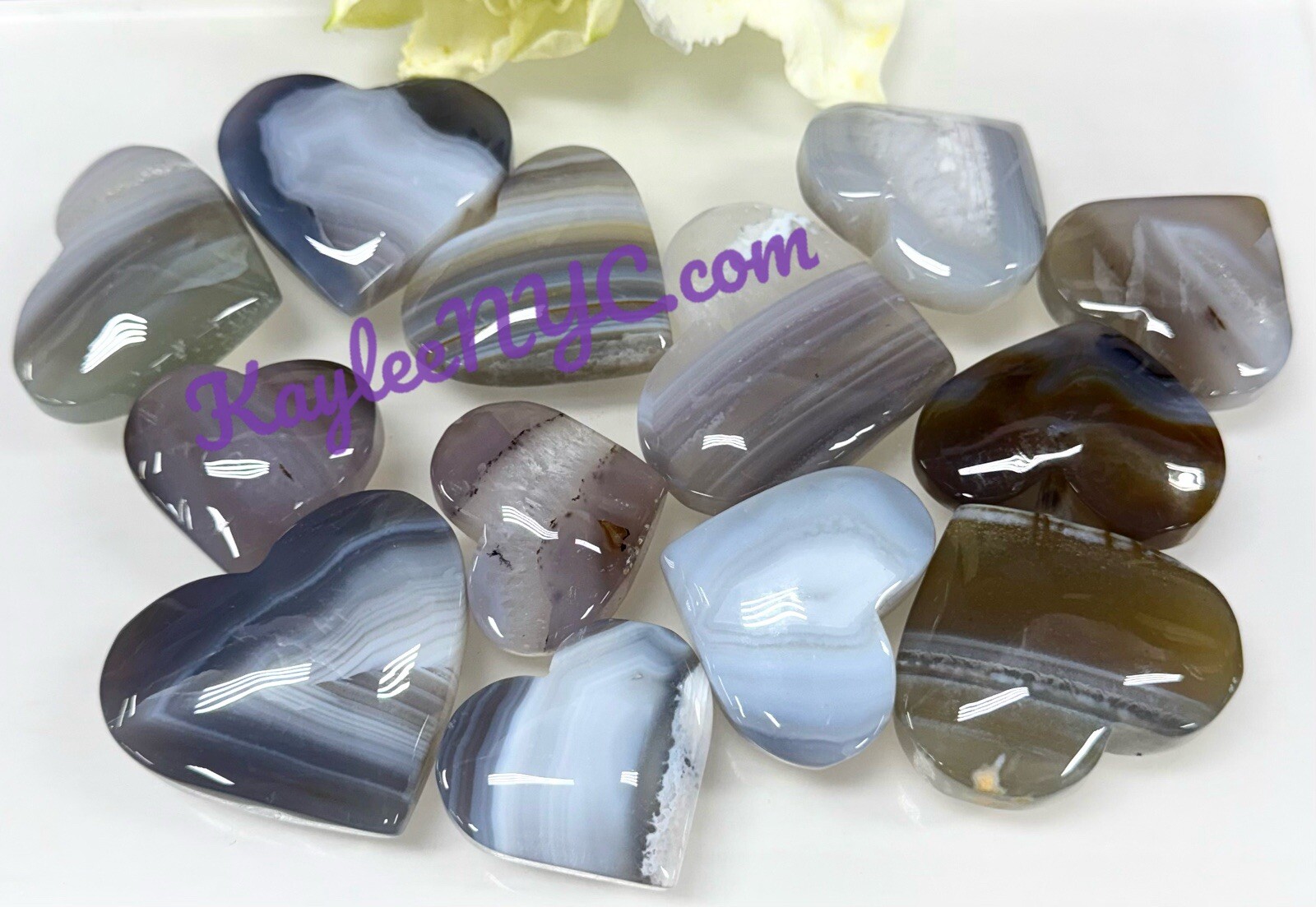 Wholesale Lot 2 Lbs Natural Botswana Agate Crystal Heart Healing