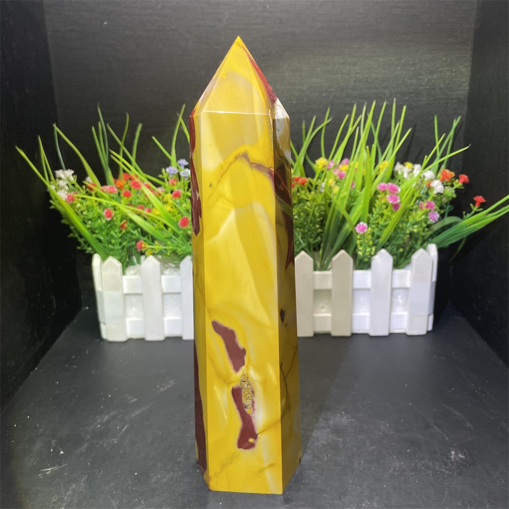 2.4LB 9.5″Natural A+ Mookaite Jasper Obelisk Crystal Reiki Tower Heal Decor