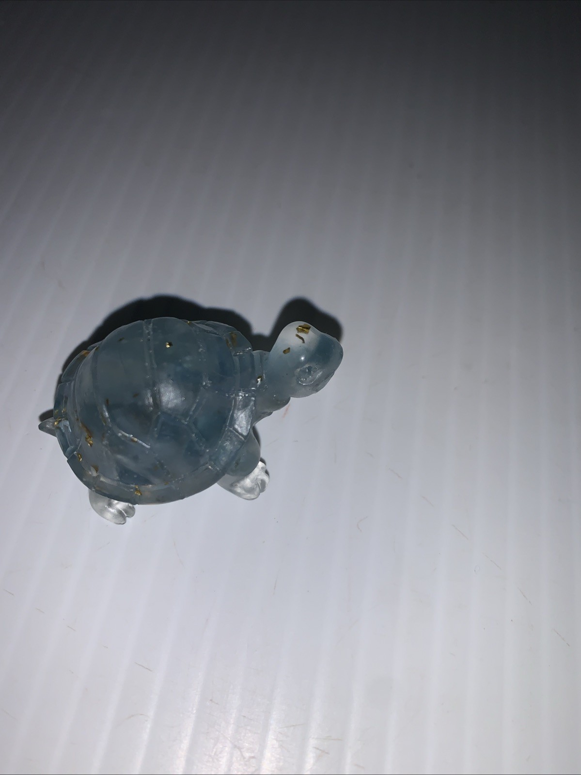 Turtle Aquamarine Handcrafted Crystal Tortoise Quartz with Epoxy Resin Beads