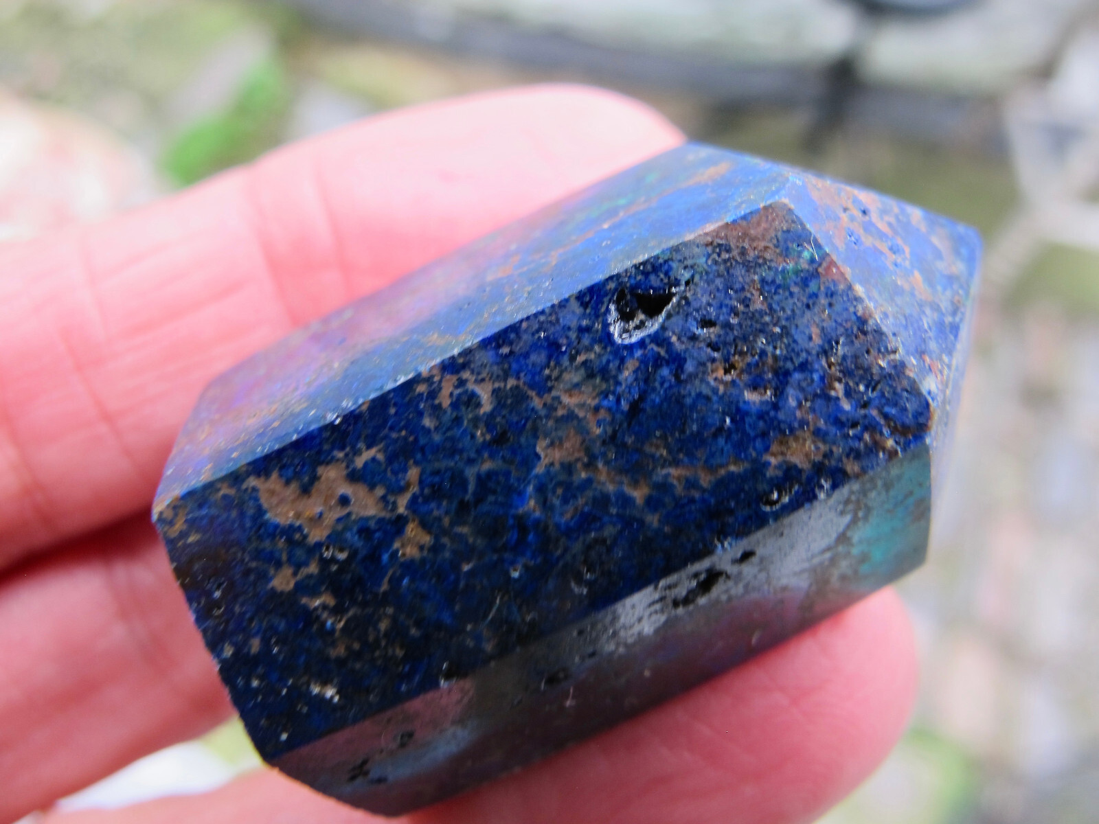 Crystal Lapis Lazuli polished tiny point Stone Bright Natural Freeform Healing