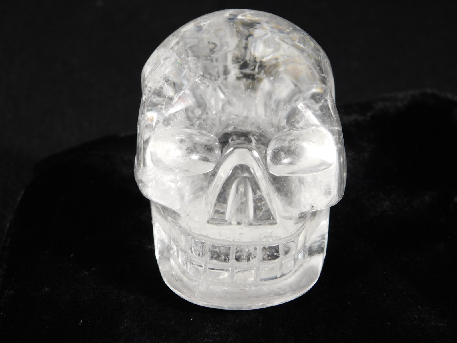 wOw! VERY Translucent Quartz Crystal SKULL Brazil 178gr