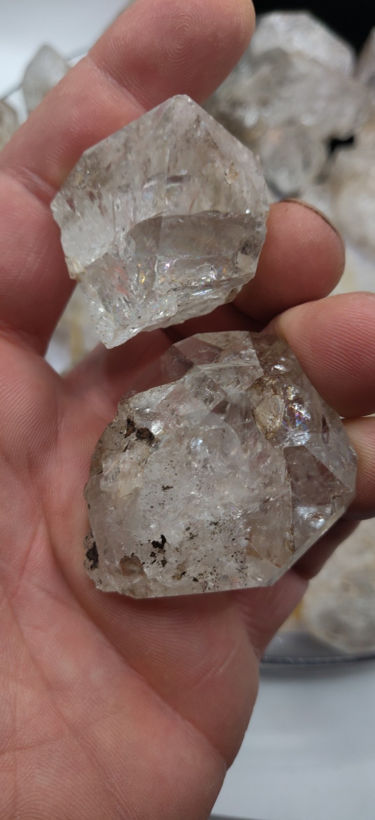 NY Herkimer Diamond *PREMIUM!* 1LB pieces/chunks- Rough, but all big and clear!