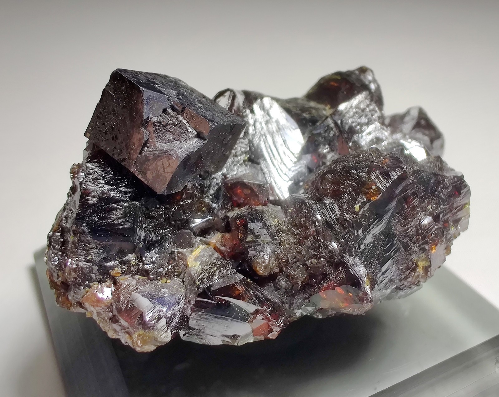Galena with Sphalerite crystals. Elmwood Mine, Carthage, Tennesee. 20 grams.