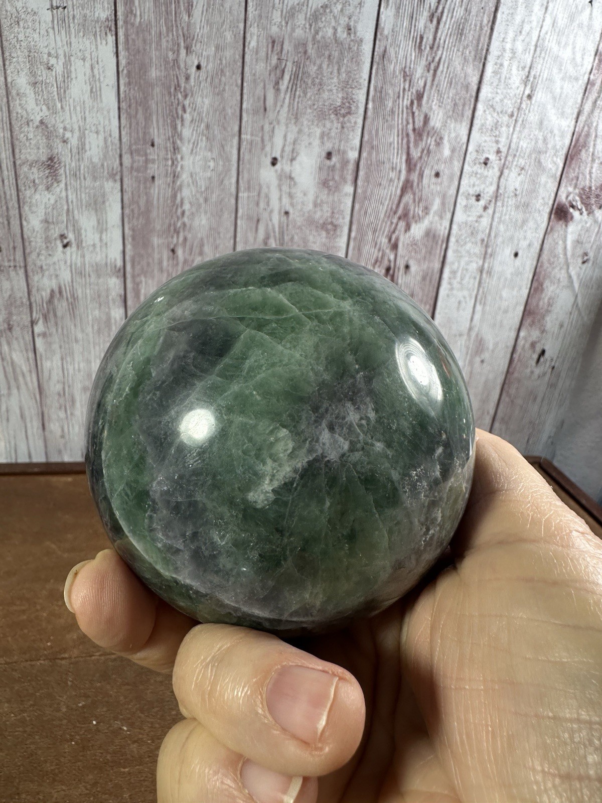 Flourite Sphere Green Purple Ball Gazing 1017 Gram See All Pics For True Beauty