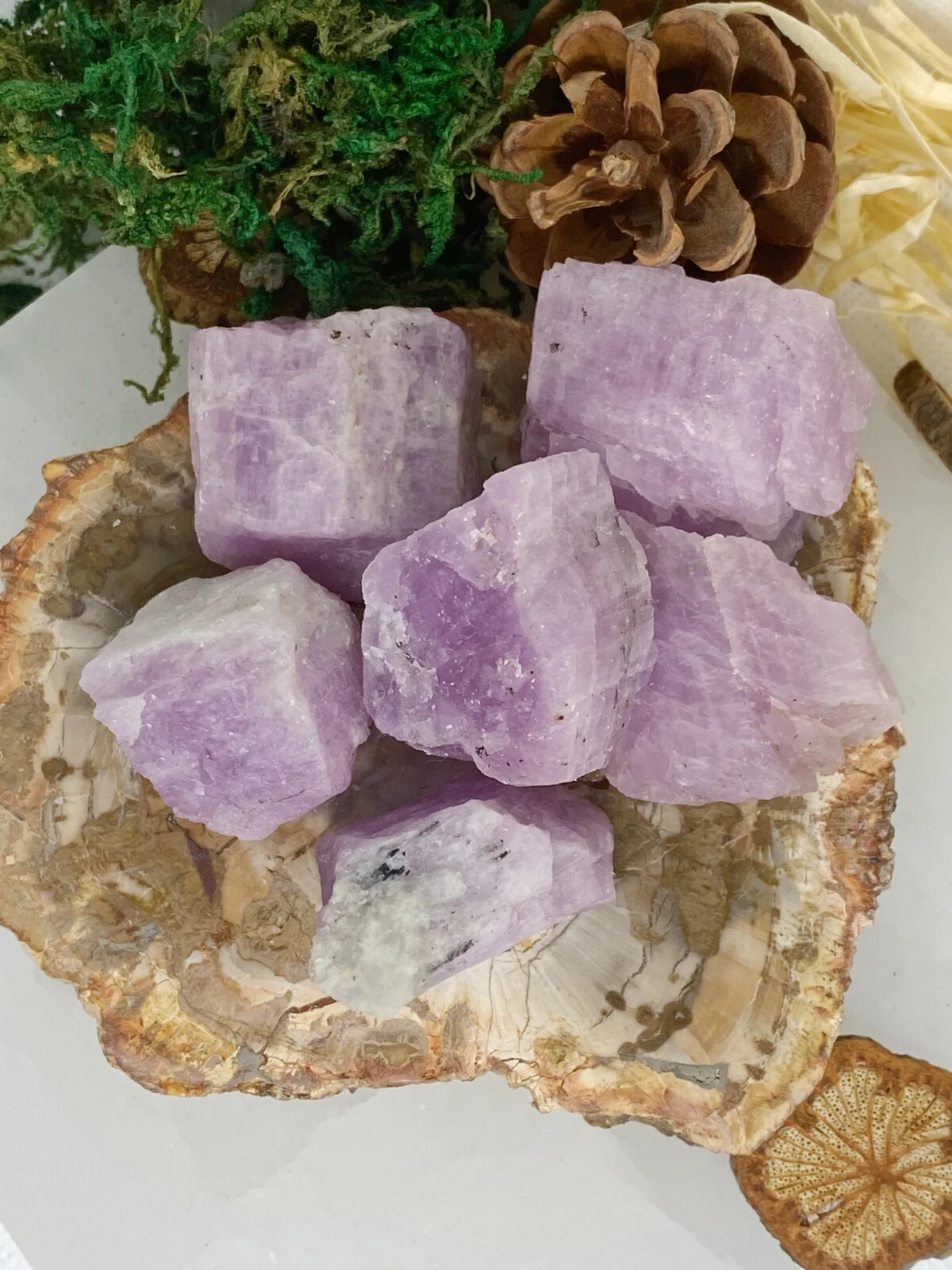 Rough Kunzite Purple Stone Healing Crystal Raw Mineral Specimens Healing Gifts