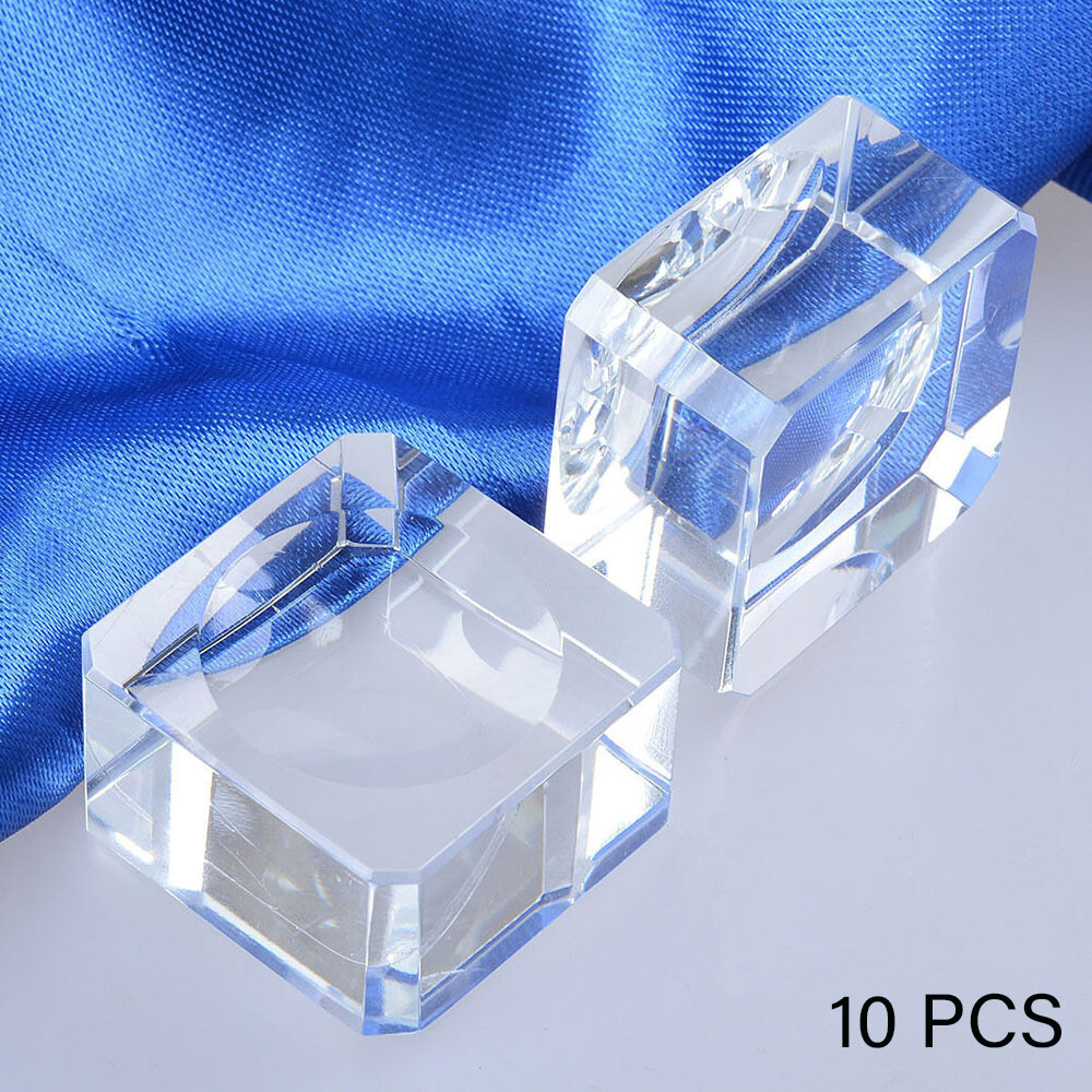 10pcs Circular Luminous Base Crystal Ball Saturn Creative Night Light Ornament
