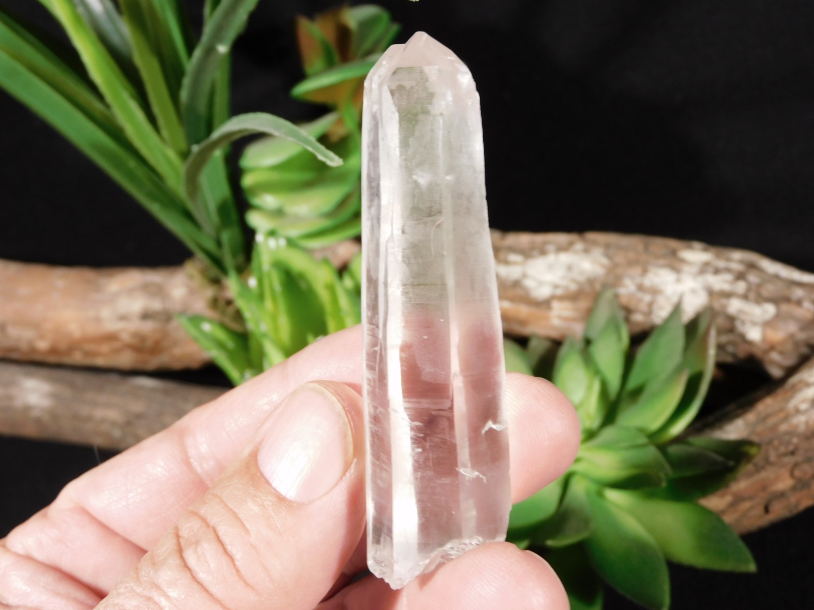 Long! Translucent! QUARTZ Crystal TWIN 100% Natural Brazil 46.1gr