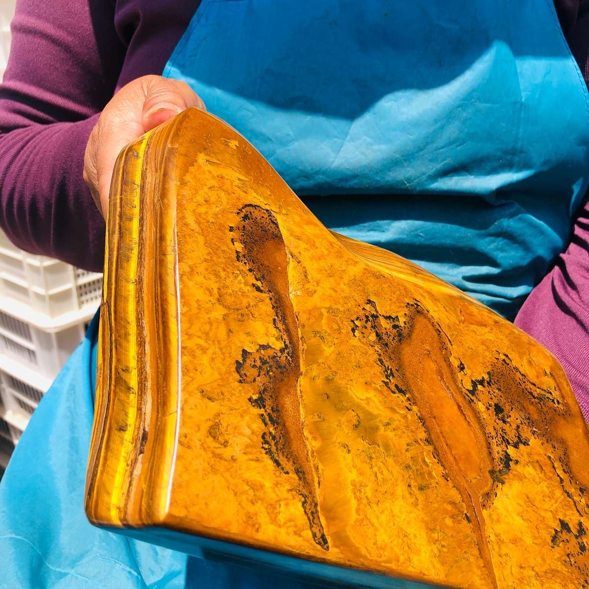 7.61 LB Natural Tiger Eye Polished Specimen Home Decor Raw Healing Stone 5359