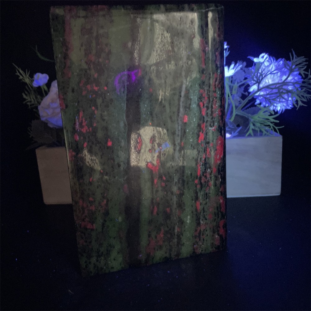 5.3LB 7.8″ Natural Ruby In Zoisite Book Carved Crystal Quartz Healing Decor Gift