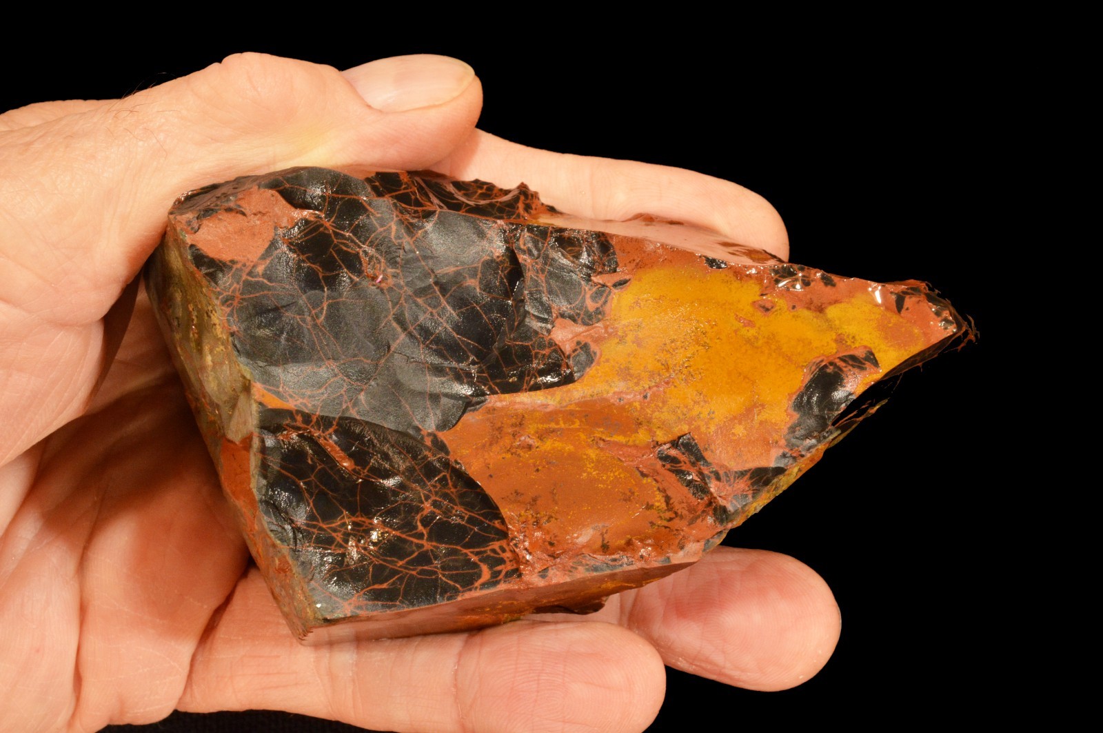 SPIDERMAN JASPER 4 1/2″ 1 Lb 1 Oz Lapidary Rough Rock Mineral Healing Crystal