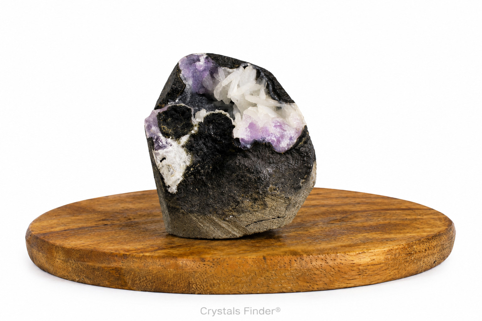 186g 6x4cm Natural Amethyst Quartz Geode Matrix Mineral Specimen India