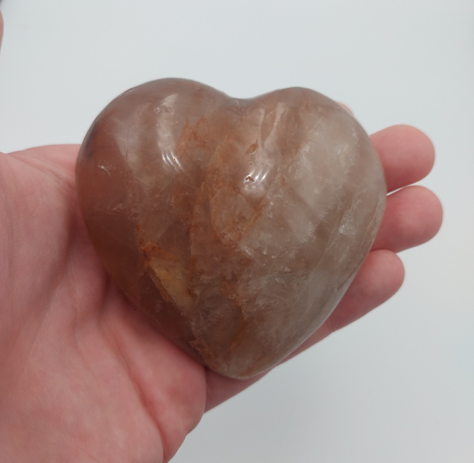 Fire Quartz Hematoid Healing Crystal 304 Grams 7.8cm by 7.3cm