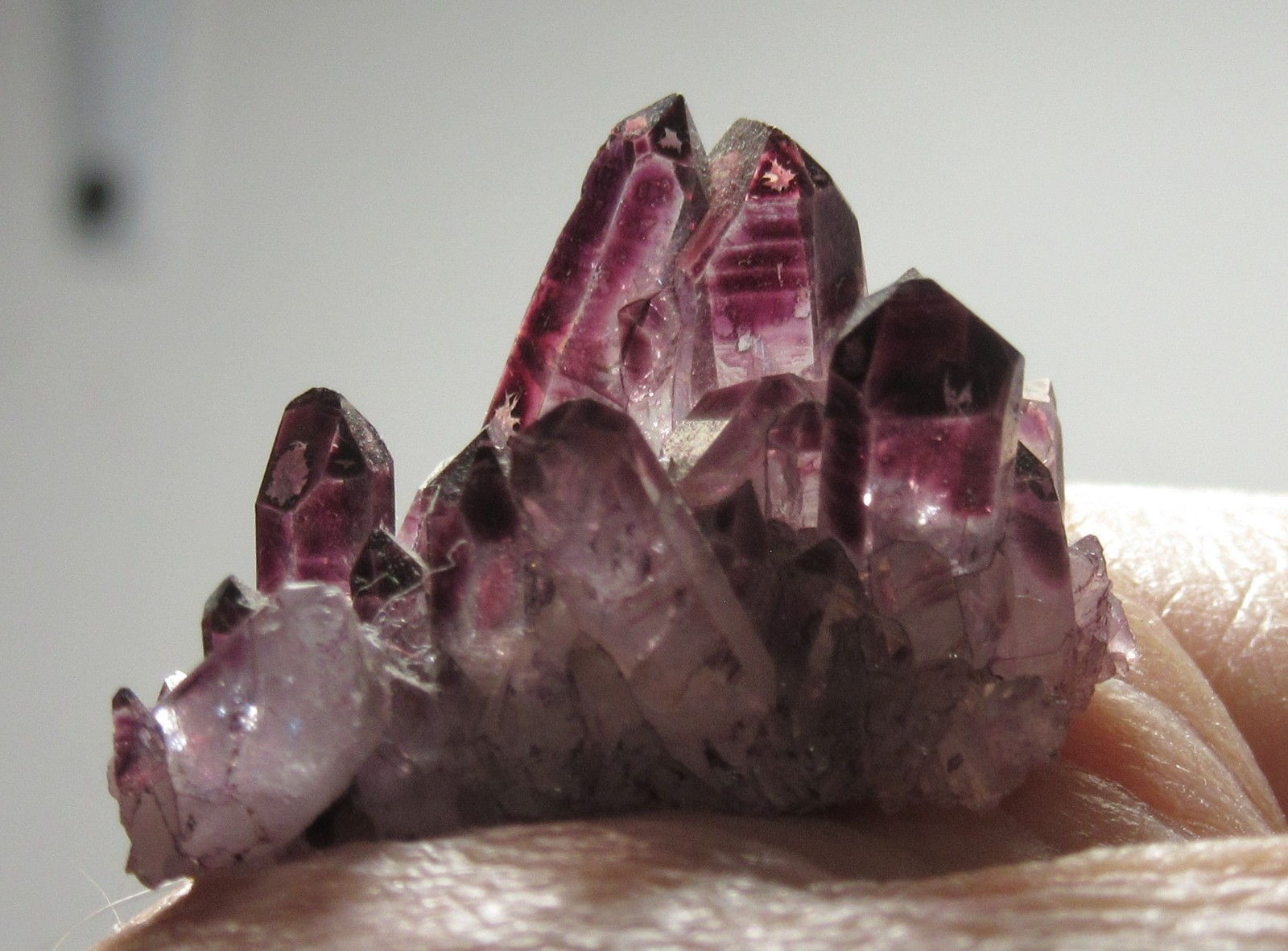 Rare Raspberry Aura Quartz 1 1/8 Inch Cluster Collectible RAQCC-7