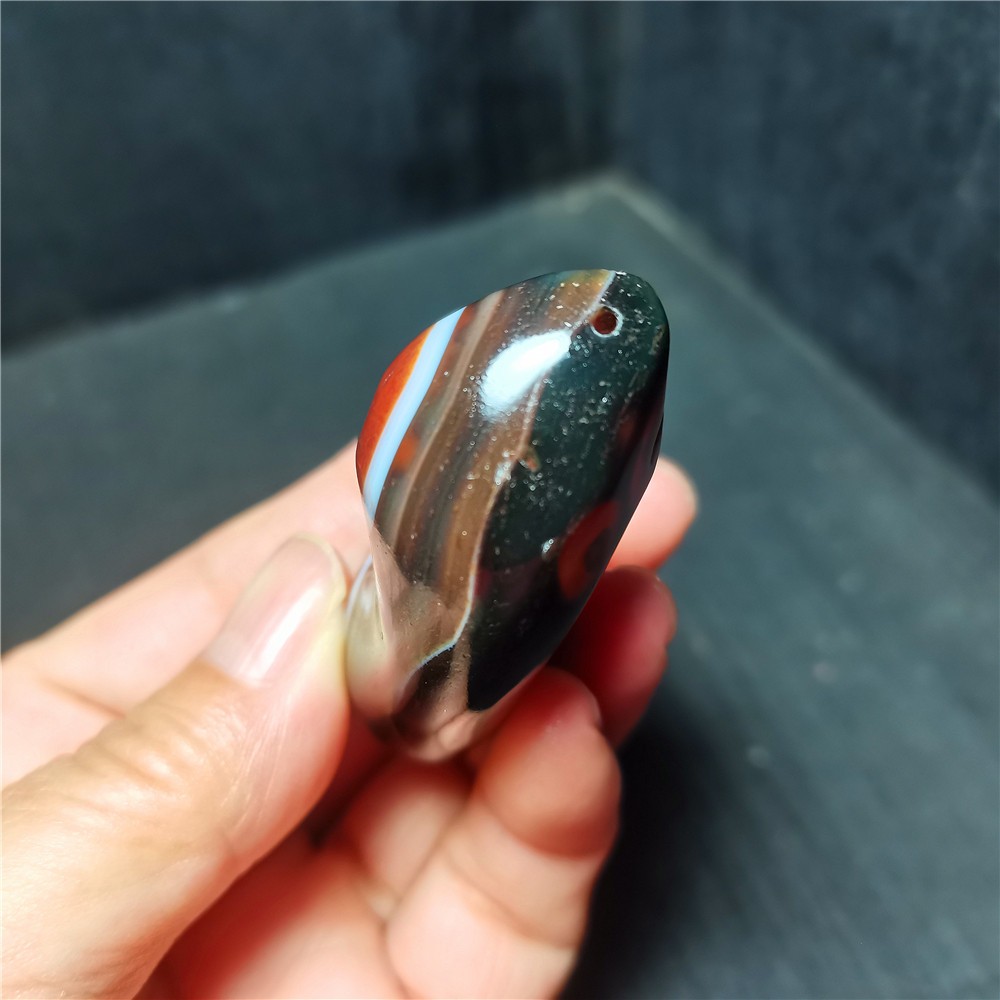 Rare 58.6G Natural Inner Mongolia Gobi Eye Agate Crystal Healing WYY4049