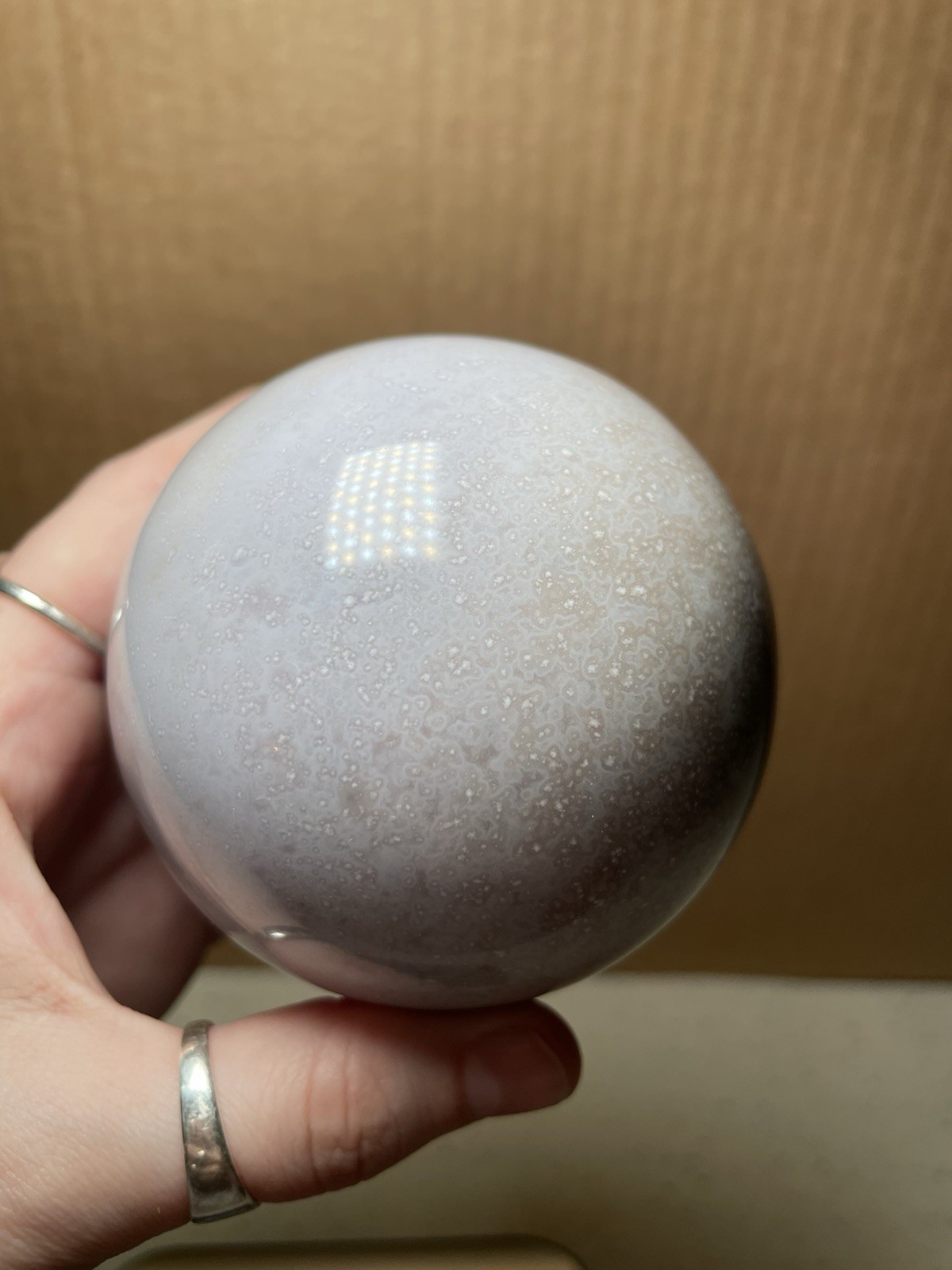 Light Pastel Purple Ocean Jasper Crystal Sphere
