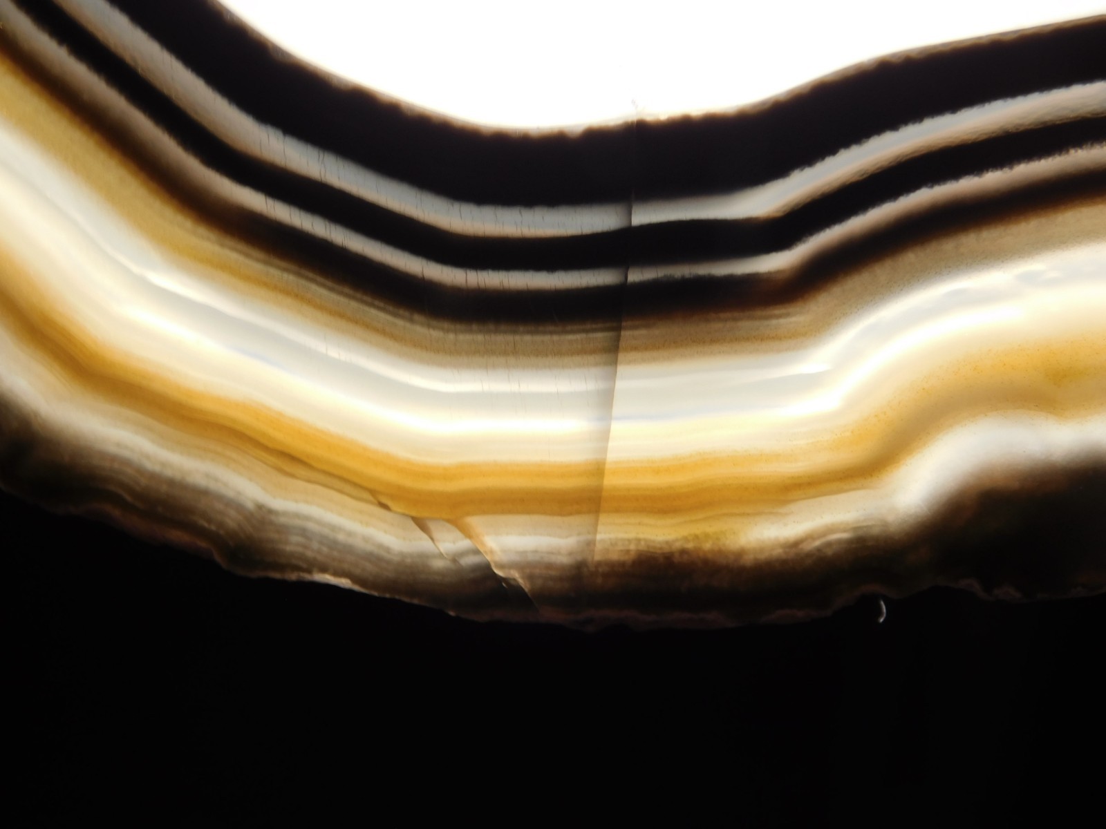 Polished QUARTZ Crystal Nodule Slab w/ Banded Agate & Display Stand Brazil 192gr