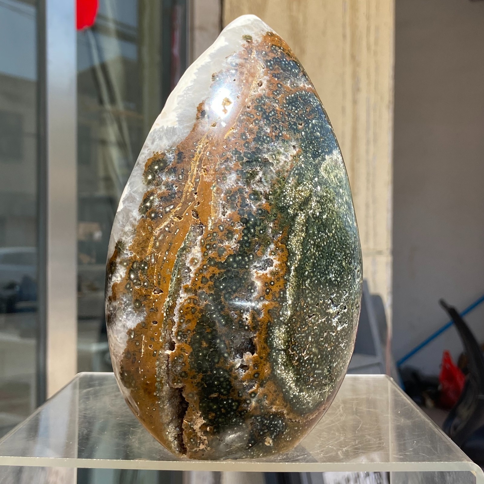4.06LB Natural Colourful Ocean Jasper Crystal Druzy Specimen Healing