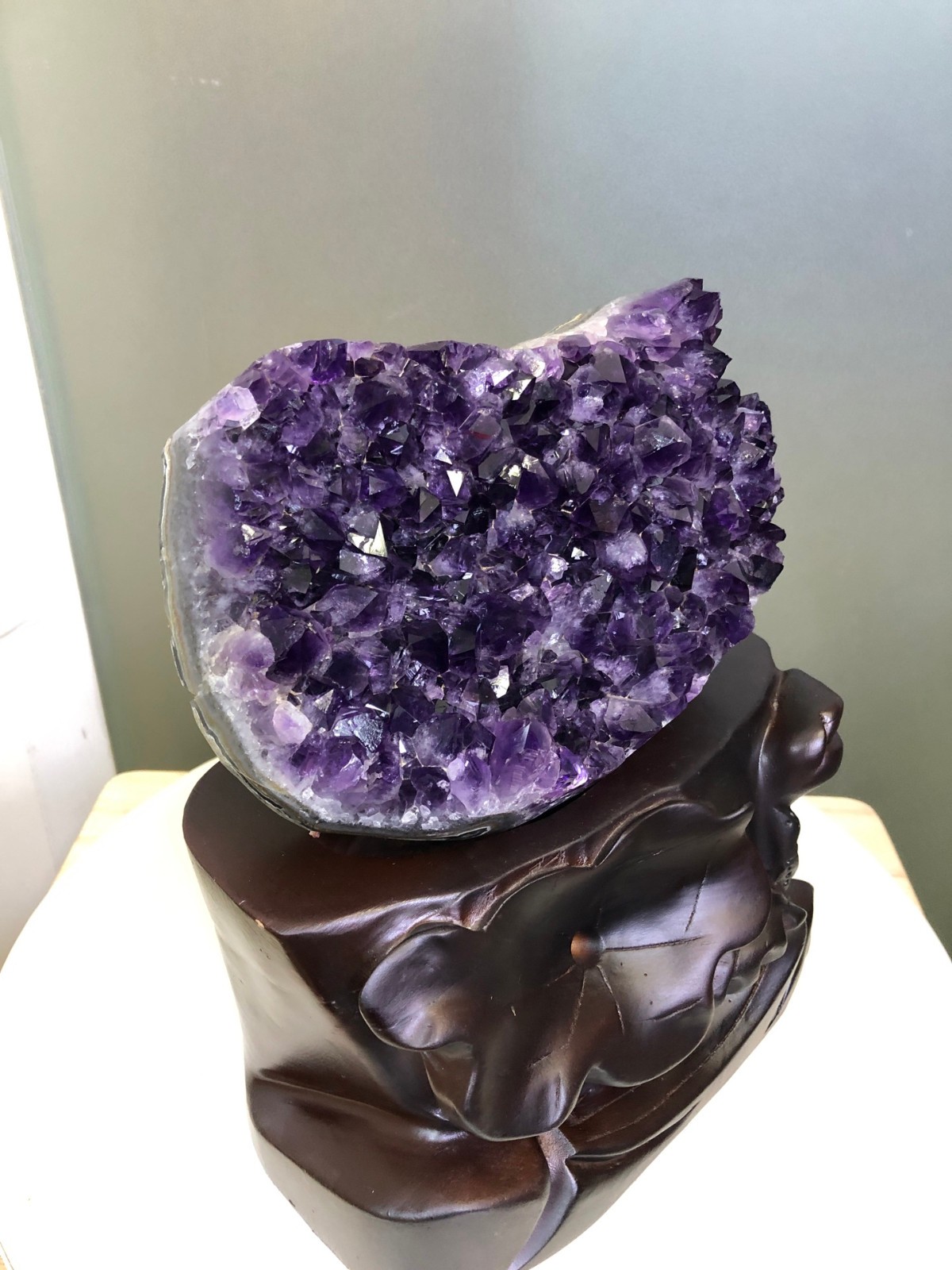 10LB Natural Uruguayan mineral amethyst cluster ornament