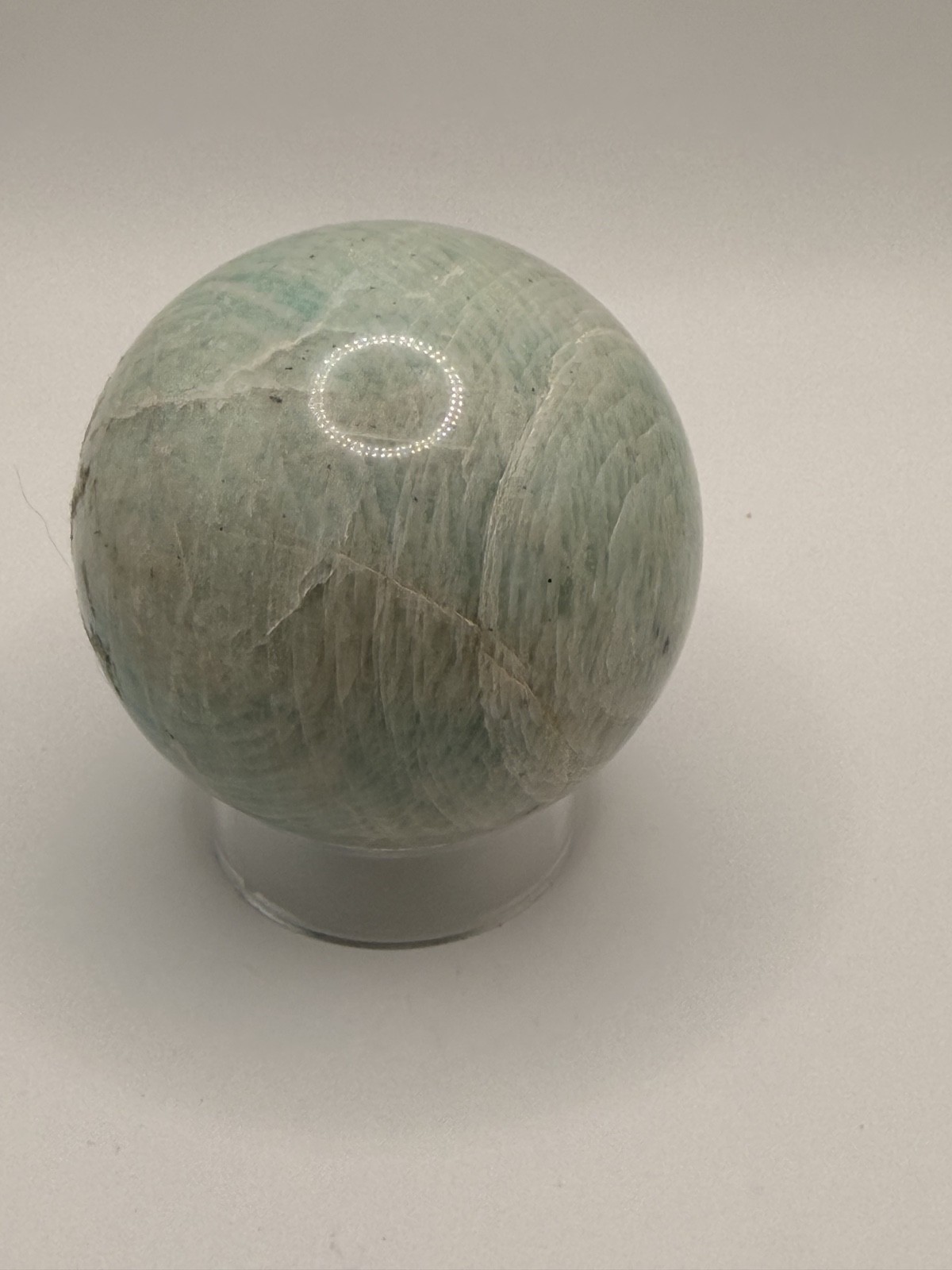 Natural Amazonite Crystal Sphere 50mm 2 inch with Stand Healing Stone