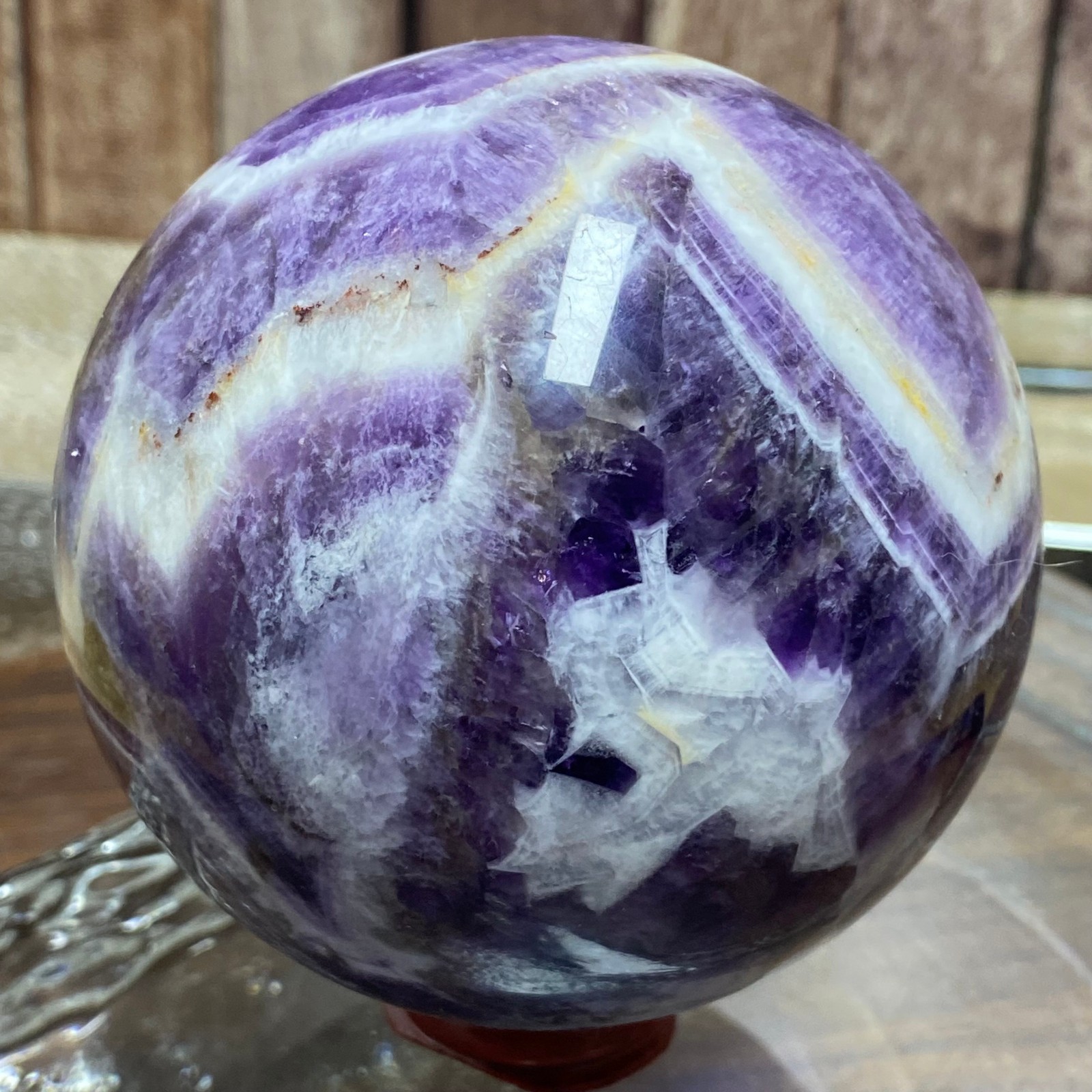 Natural Amethyst Crystal Ball Sphere Stone Reiki Chakra Meditation Decor 801 g