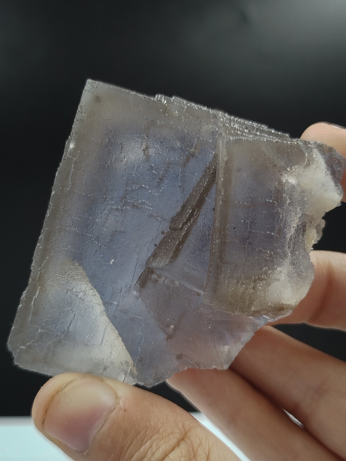 230g Natural Cubic Blue Phantom Fluorite Crystal Mineral Specimen