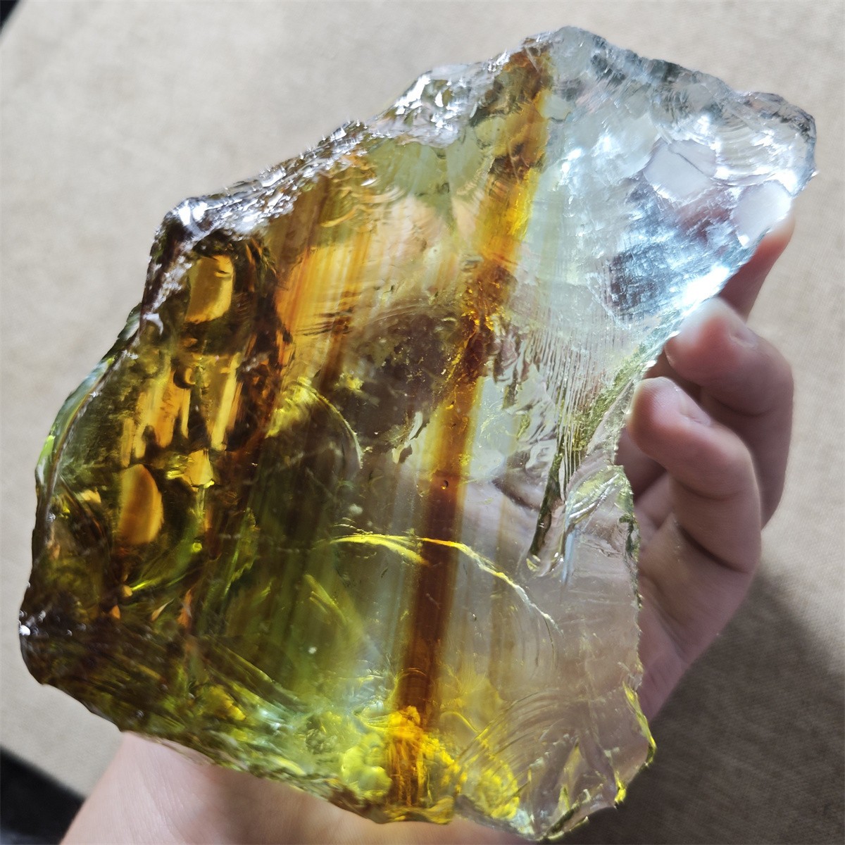 569g Multiple colors ANDARA triple vortex energy monatomic crystal specimen L240