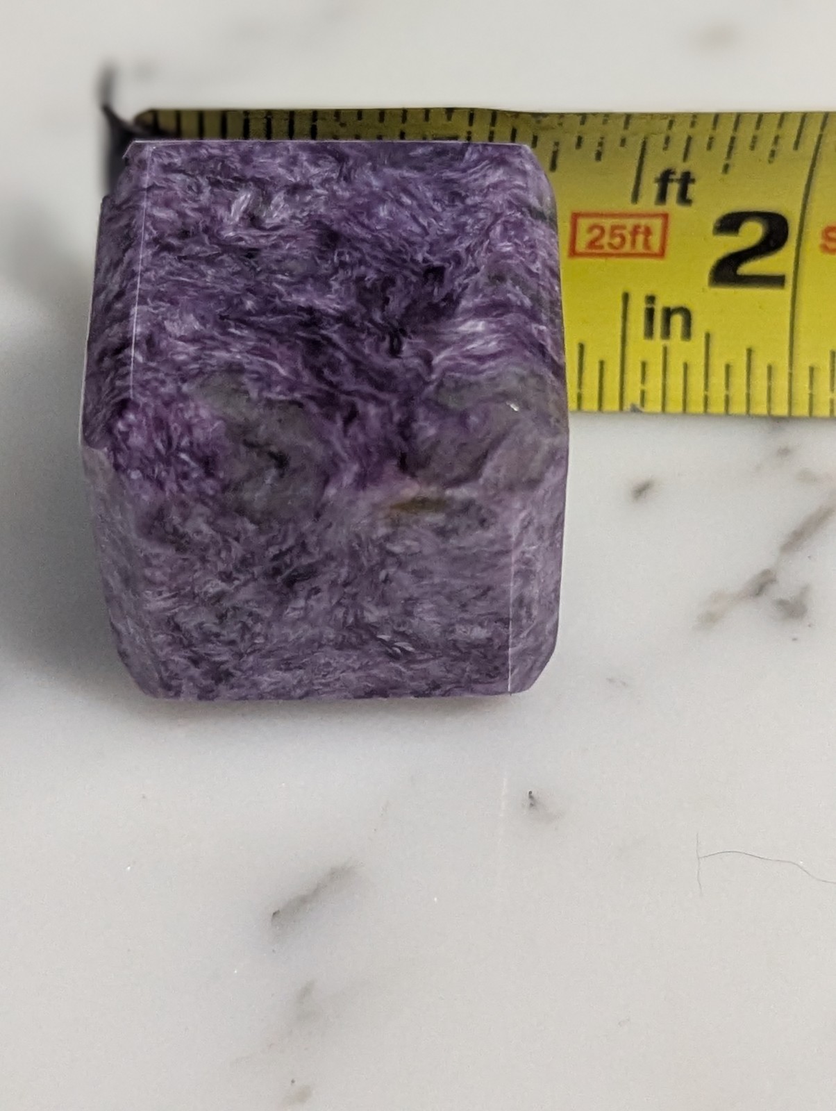 Natural Russian Charoite Crystal Cube Polished Mineral Display 67 Grams