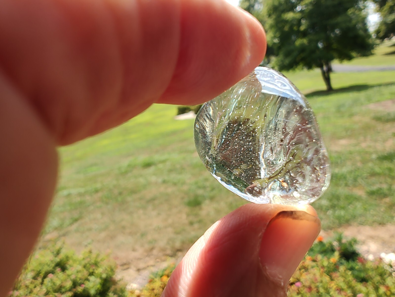 Andara crystal clear Jewel Tone Cabochon Surf Tumbled 5th Dimension chakra
