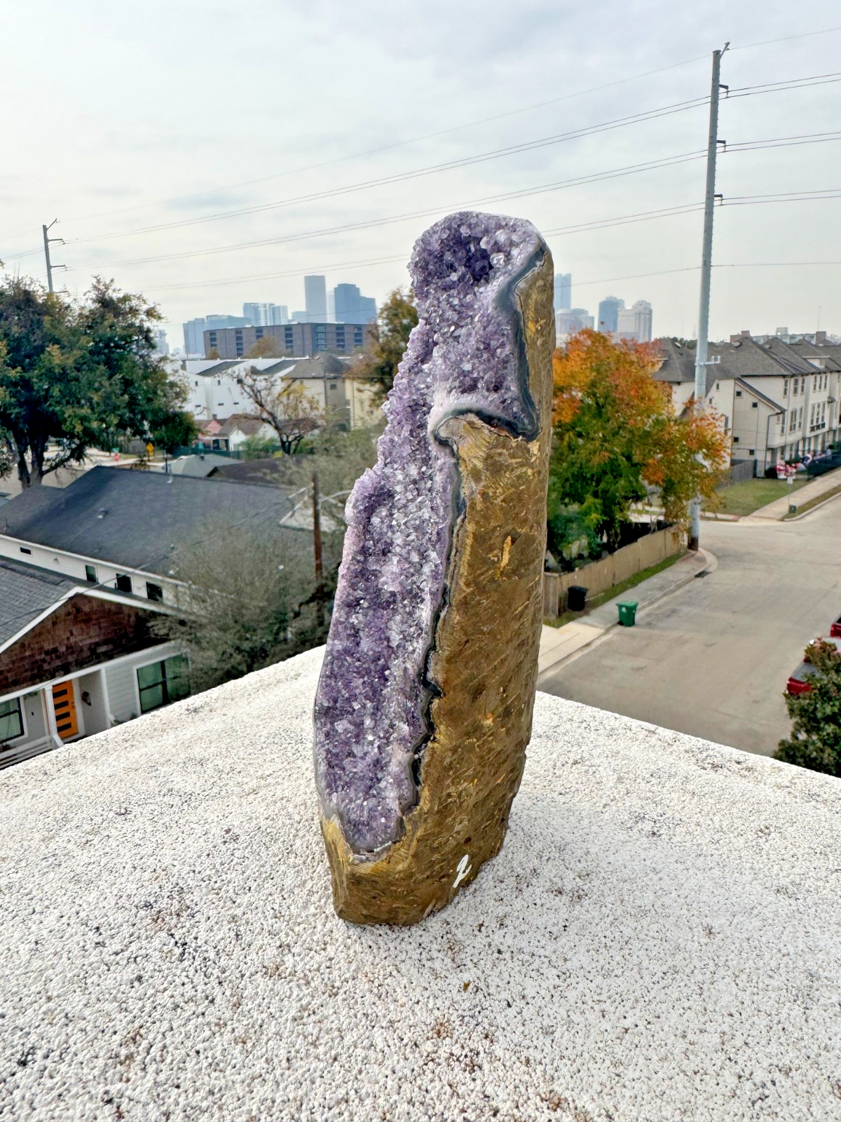 Amethyst Geode Crystal Cluster | 4 pounds, 5 oz | All Natural, Cut-Base |