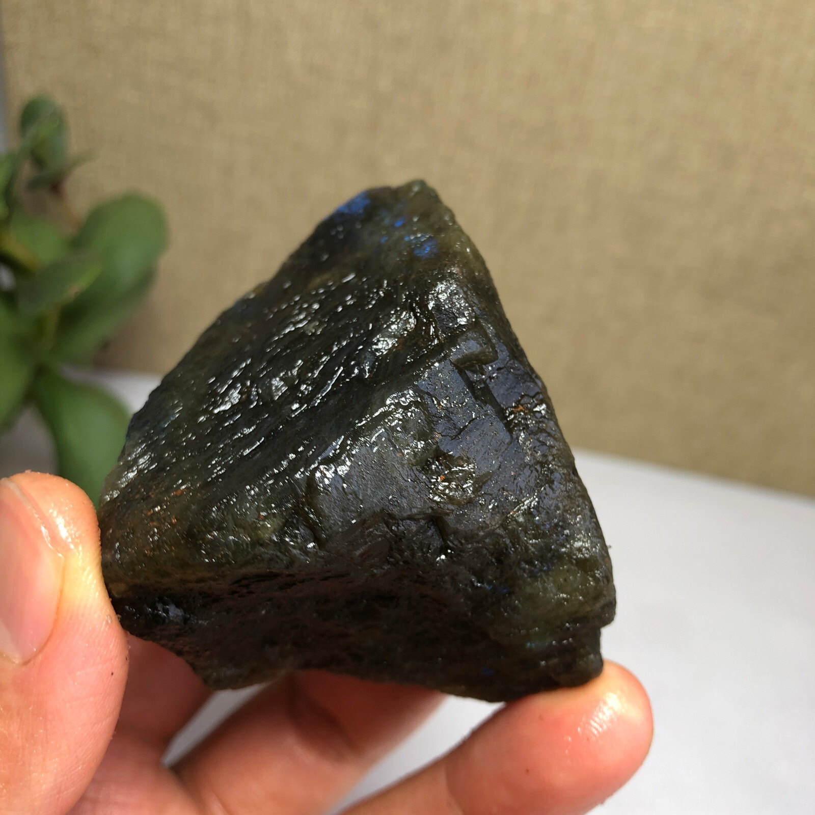 52mm Natural Labradorite Crystal gemstone rough original Specimen 159g g6790
