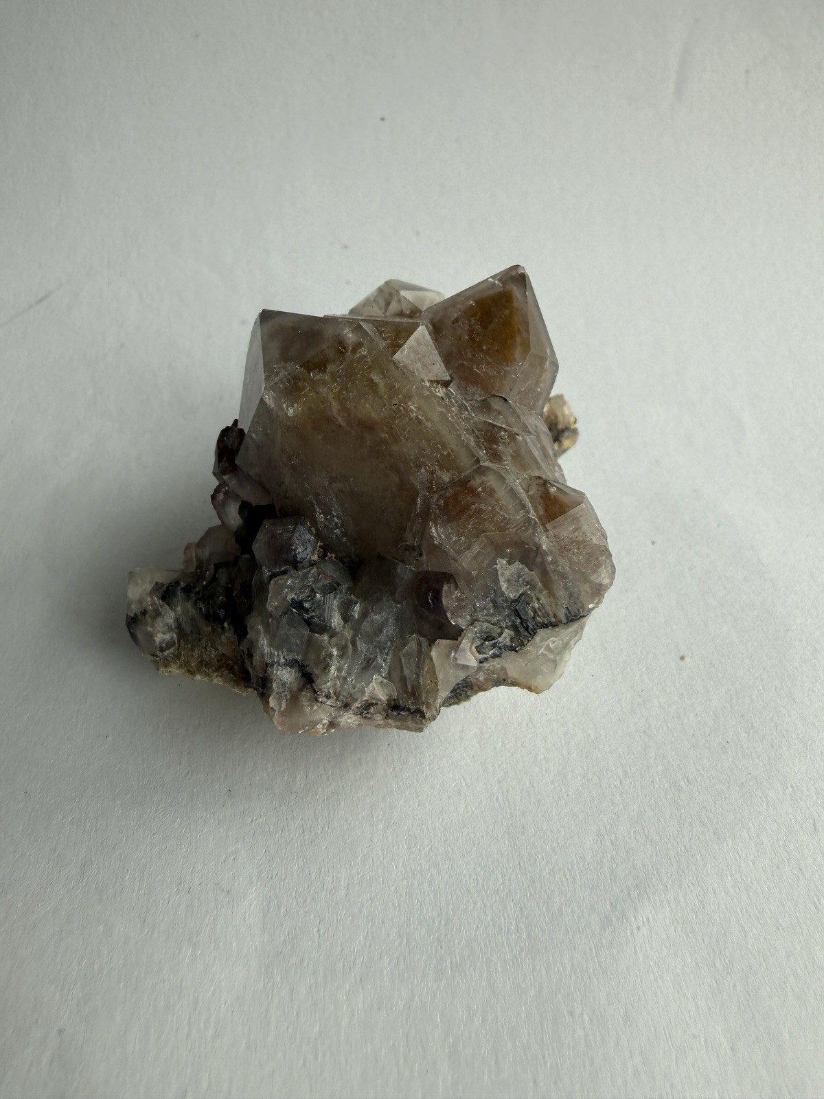 Smoky Amethyst Quartz Crystal Cluster 146g Mineral Specimen Natural Geode Rock