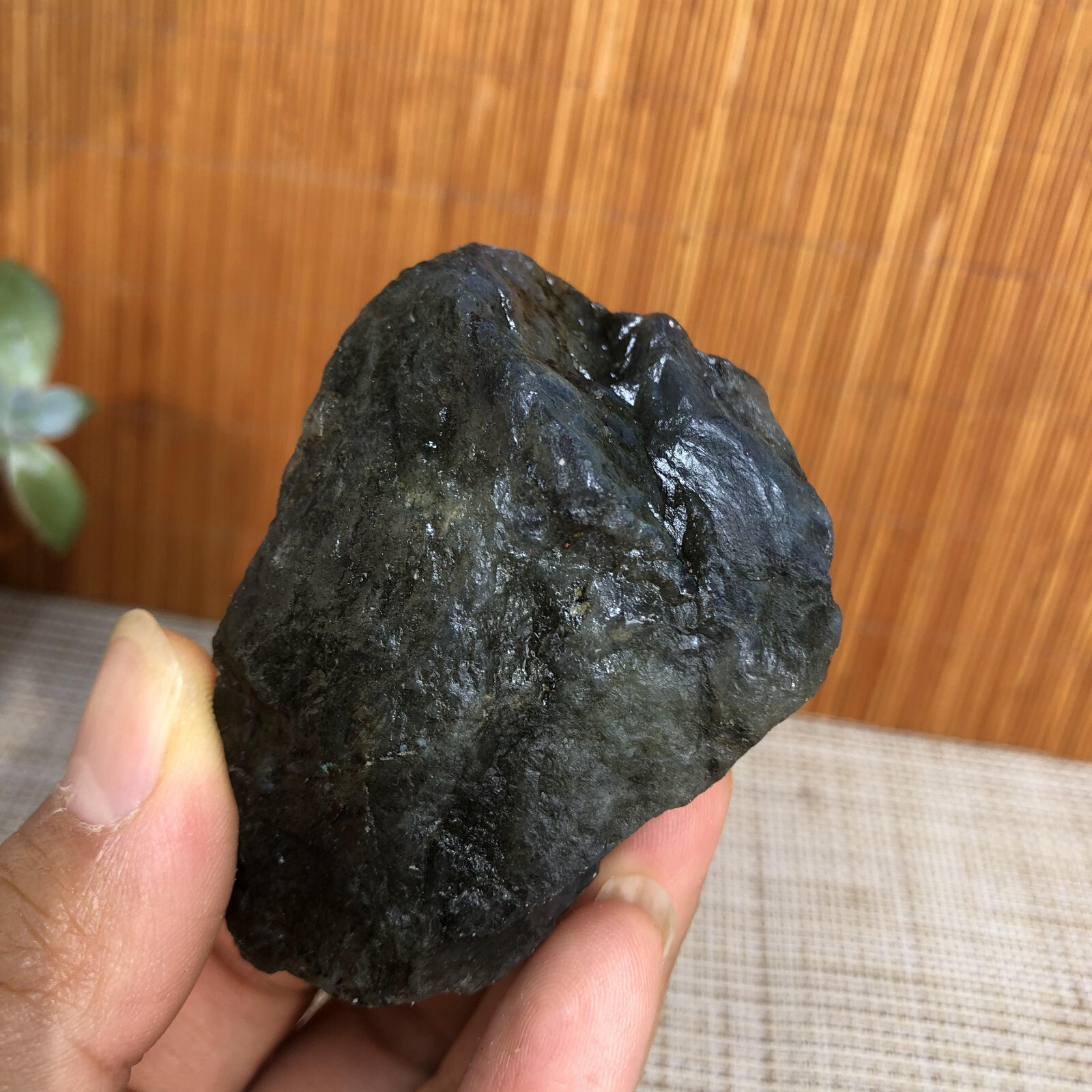 59mm Natural Labradorite Crystal gemstone rough original Specimen 110g A3566