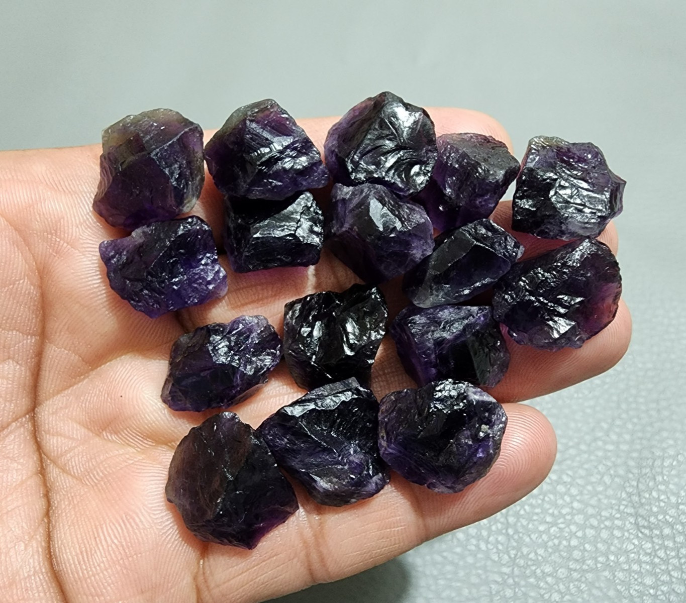 16 Pcs Wonderful Purple Amethyst Rough Gemstone Raw Size 18-20 MM Crystal Stone
