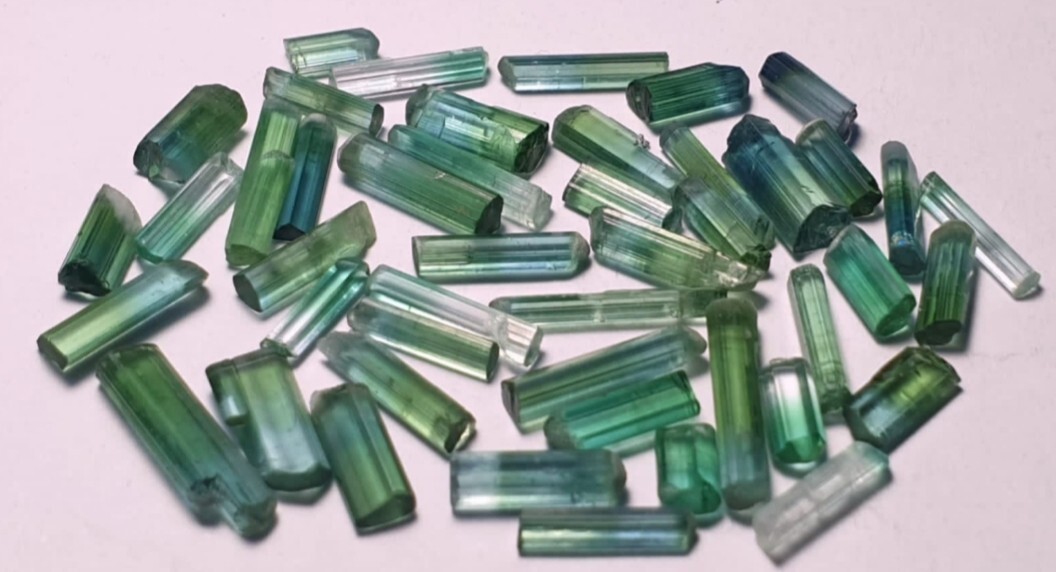 Colourful small size tourmaline crystals lot – 30 carats