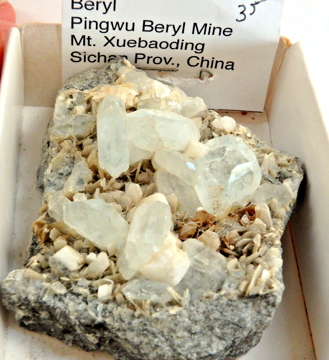 Crystal Aquamarine Beryl with Muscovite $35 Pingwu Beryl , China 105.7 grams