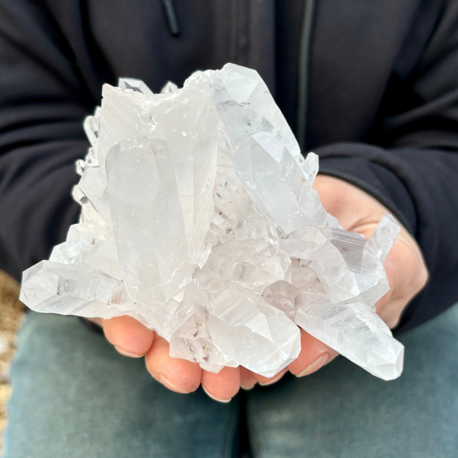 1.73LB A+++Natural white Crystal Himalayan quartz chunk mineralsls